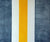 blue, white and yellow stripes on canvas
